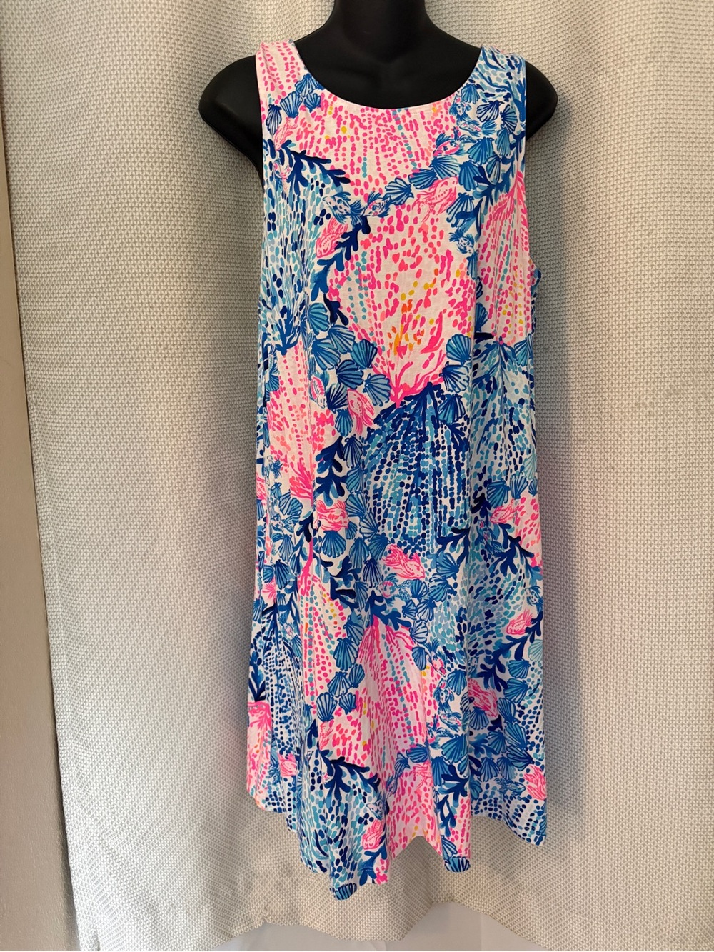 Lilly Pulitzer Pink & Blue Floral Sleeveless Shift